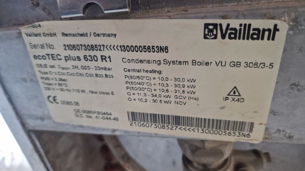 Centrala pe gaz Vaillant  adusa din Anglia