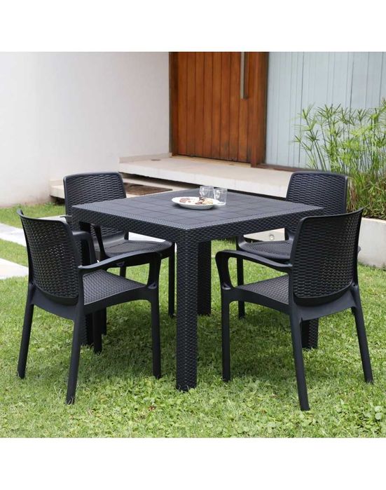 Градинска маса PVC ратан 90х90см