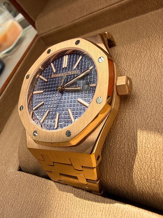 Audemars Piguet Royal Oak Rose Gold Blue