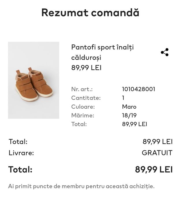 Ghete iarna h&m, mărime 18-19