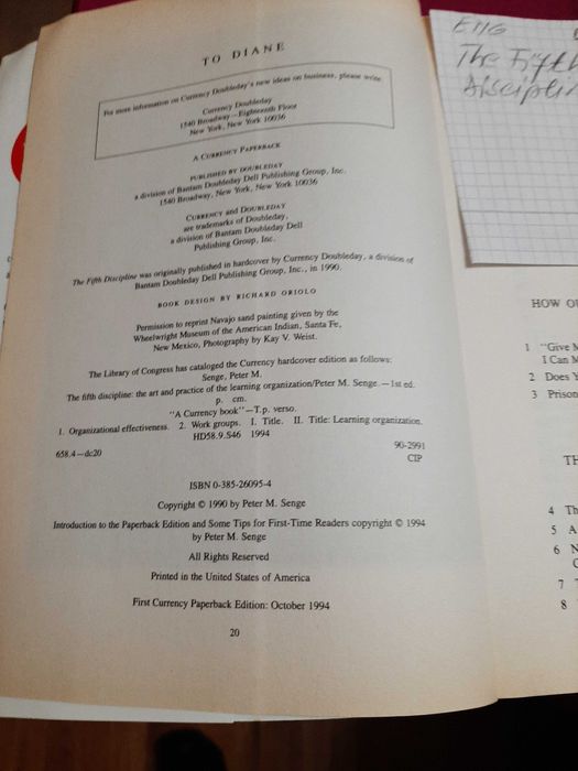 Cărți (engleză) FIFTH DISCIPLINE... & The Dance of Change