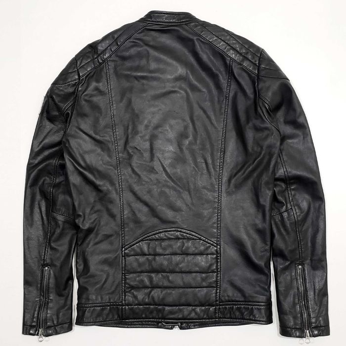 PEPE JEANS LENNON Leather Biker Мъжко Кожено Яке Като ново S-M