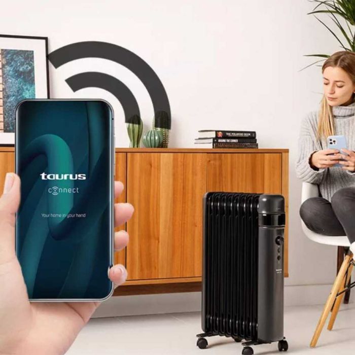 Смарт маслен радиатор Taurus 2000W yправление чрез мобилно приложение