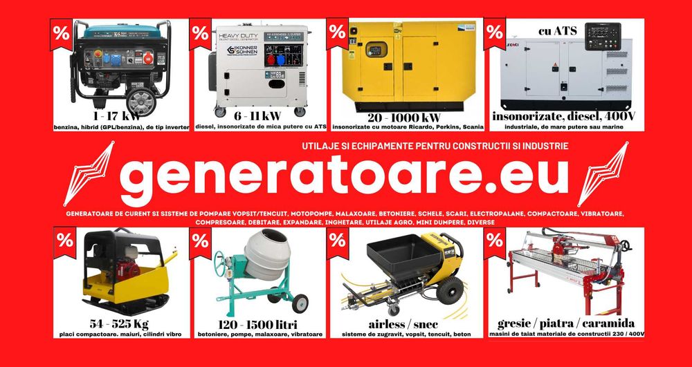 Generator SENCI SC15000TE-ATS max. 13 kW, TRIFAZAT 400V, AVR benzina