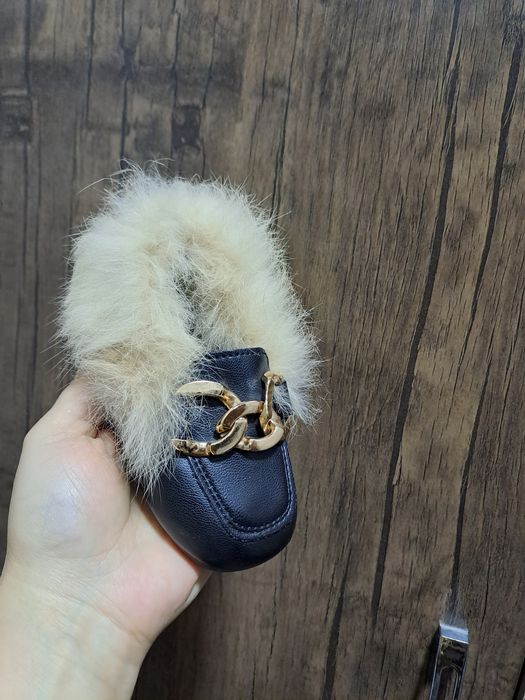 Балетки-туфельки с натуральным мехом