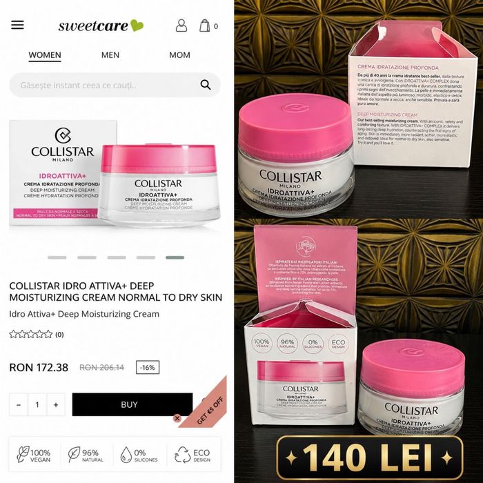 Collistar Idroattiva+ Deep Moisturizing Cream 50 ml – Cremă hidratantă