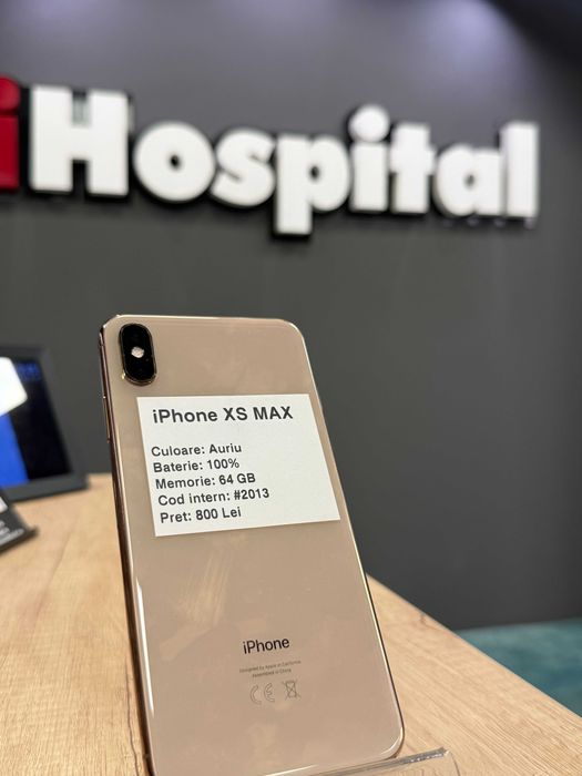 iPhone XS Max Auriu 64GB 100% Baterie #2013
