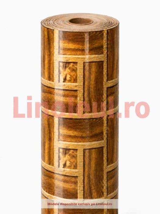 Linoleu 1.5m lat x 20 m lung, 1.20 mm gros,Stil Parchet Lucios,  Produs la moda , nou