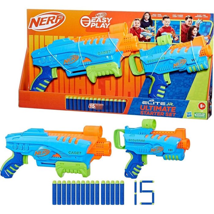 NERF Elite Jr Стартов пакет с 2 бластера и 15 стрели