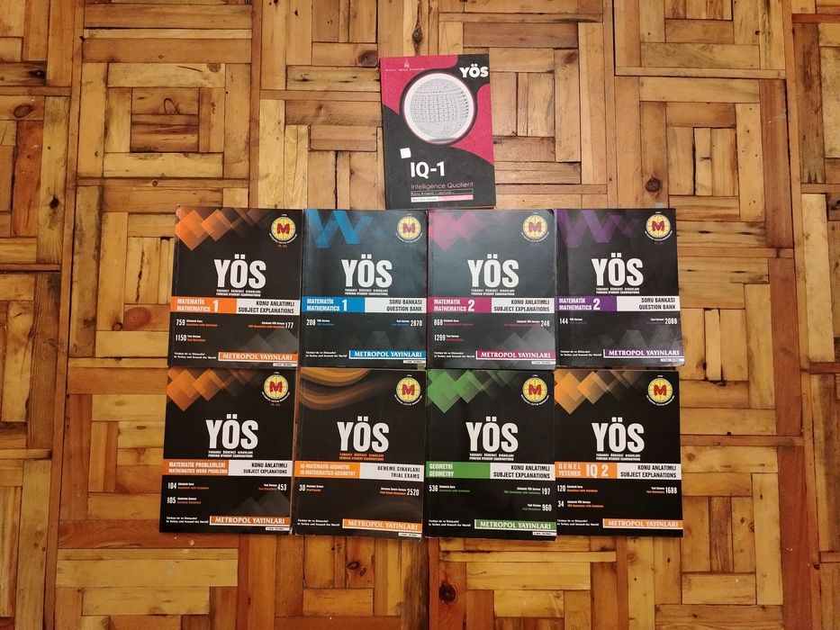 Книги Metropol YÖS yos(Математика + IQ + Геометрия) + рабочие тетради