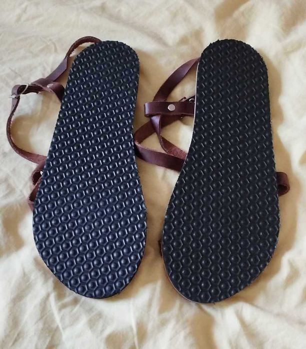 Sandale piele maro unicat