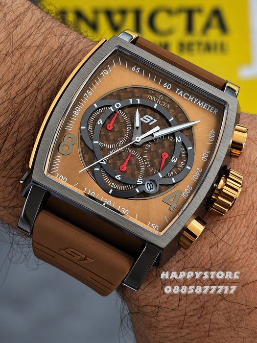 INVICTA S1 Rally Concentric brown 48 mm, Инвикта нов мъжки часовник