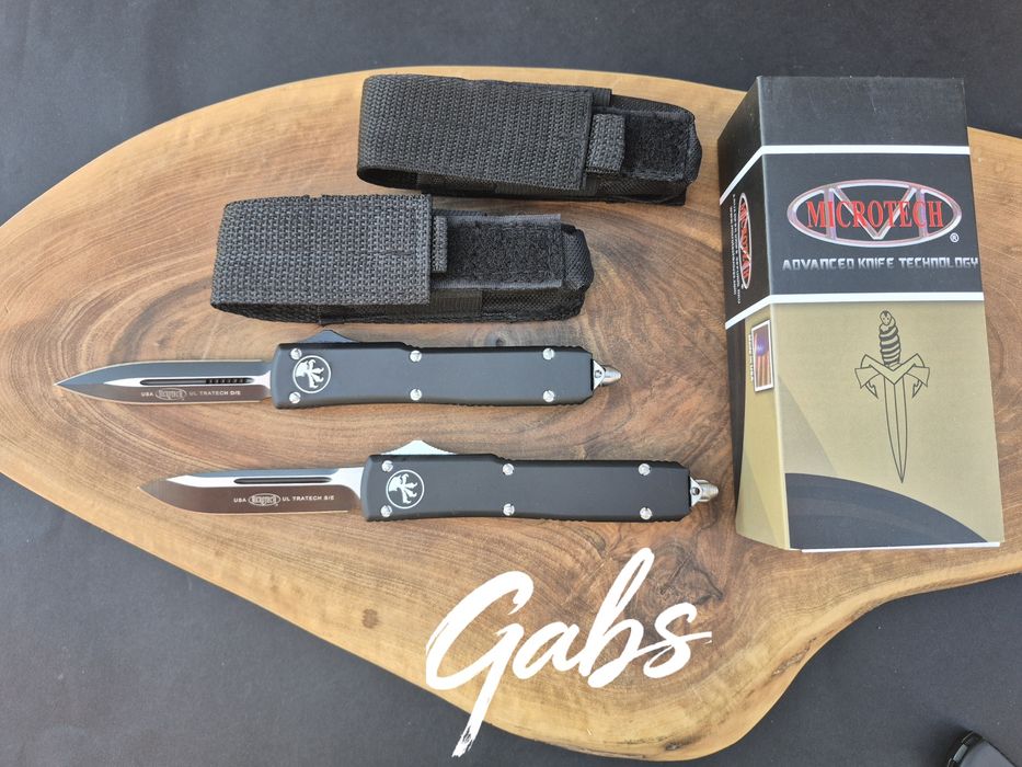 Автоматичен нож MICROTECH Ultratech, два мoдел,тъмно острие