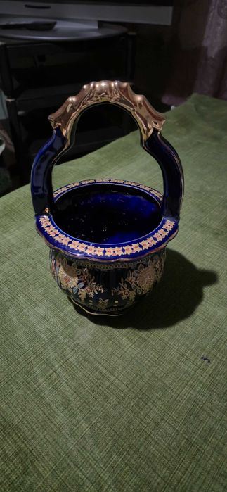 Коллекционный фарфоровый сервировочный набор СССР, кобальт