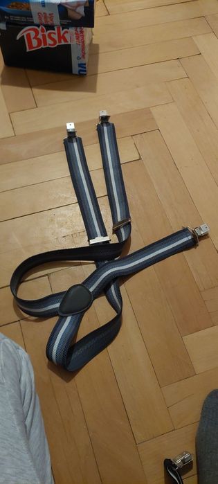 Lot 2 perechi bretele bărbați / unisex elastice cu cleme metalice