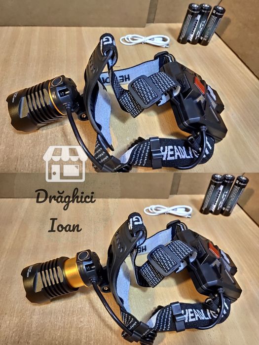 XHP160 FRONTAL- Lanterna de purtat pe cap cu LED 16 nuclee