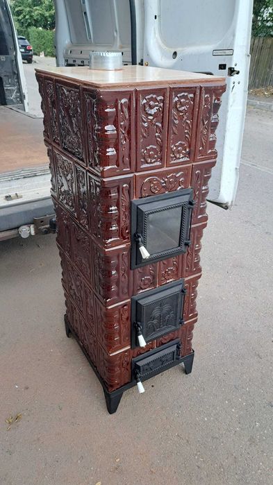 Soba teracota,sobe mobile,sobita premontata fabricata roti plita