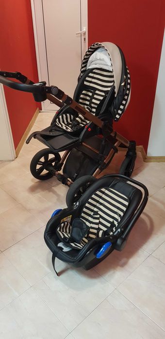 Бебешка количка 3 в 1 DaDa Paradiso Stars Gold