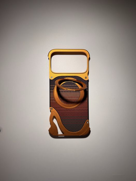 Husă iPhone 17 Pro Max Premium, cadru aluminiu, MagSafe, buton rotativ