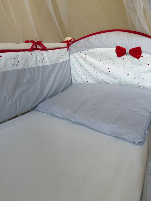 Lenjerie de pătuț pentru bebeluși 120*60 cm 8 piese