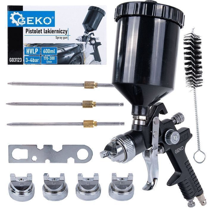 Pistol de vopsit hvlp cu 4 duze 1.3 / 1.4 / 1 / 2.0