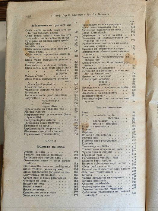 Медицинска Книга Ото-рино-ларингология от
С. Белинов, В.Белинов 1946 г