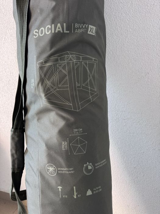 Pavilio Adapost Pescuit la crap Social Bivvy XL - Decathlon