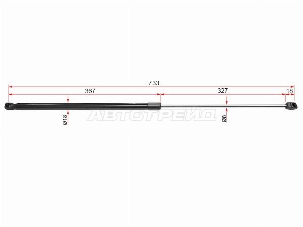 Амортизатор капота Volkswagen Passat