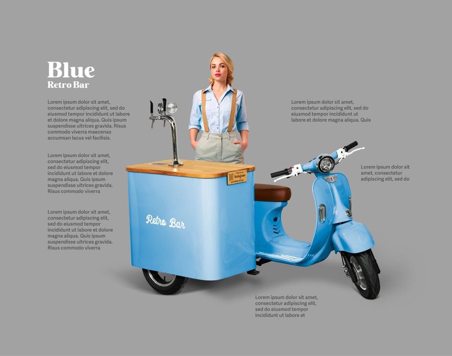 Prosecco Bar-Beer Bar-Affogato Bar- Gelato Cart - Food Cart- Bar mobil