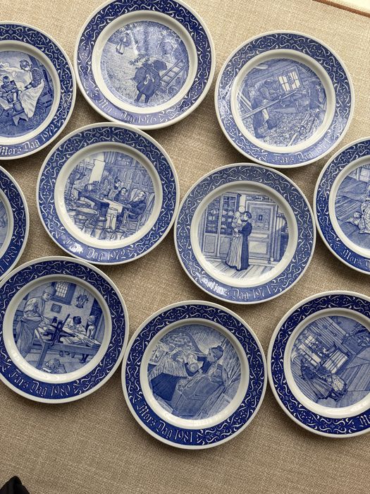 Farfurii de colectie, portelan, Suedia 10 buc