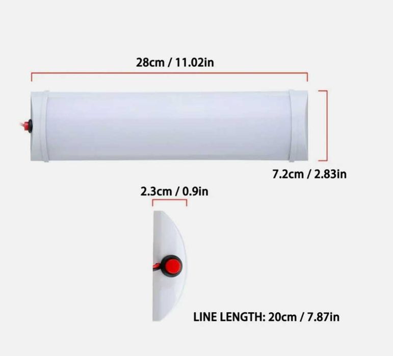 72w LED Плафон/Интериорна диодна лампа - 12V/28 см