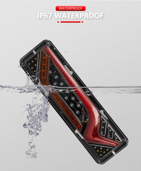 Set 2 Stopuri Spate LED 12V - 24V pentru Camioane Remorci Autoturisme