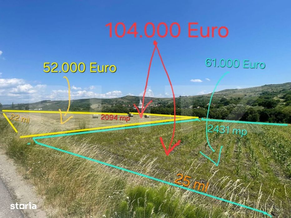 Teren intravilan, construibil in MACICASU , 3 KM de la Chinteni.