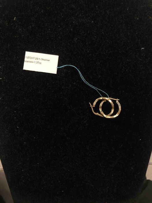 Златни Дамски Обеци 1,37гр 14к