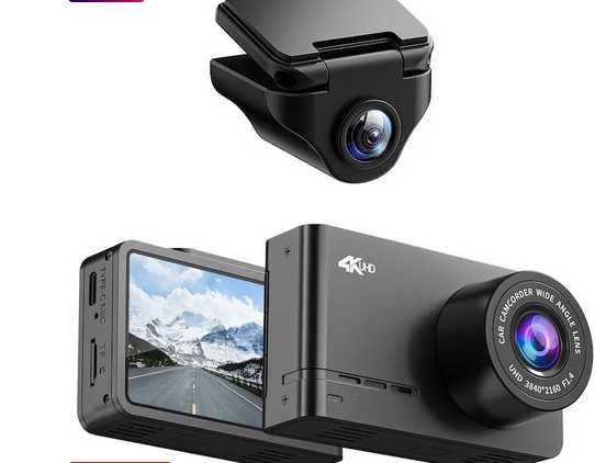 Camera auto de bord fata-spate Wolfbox D07 4K, WiFi, Night Vision,170°