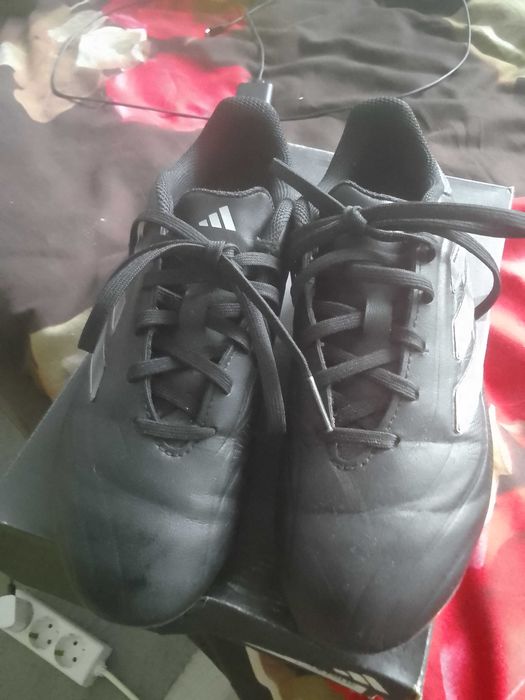 Sports football boots with spikes.