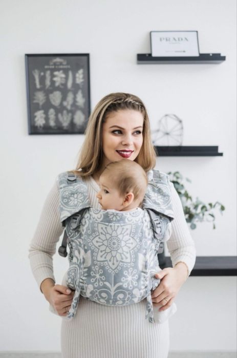 Be Lenka Mini Folk Grey - Слингова ергономична раница