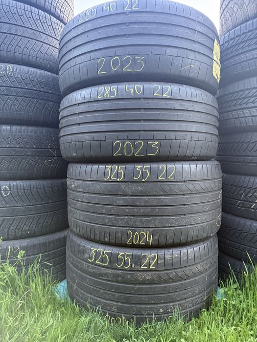 285/40/22”-325/35/22” CONTINENTAL. Dot 2024-2023.anv Vară.Impecabile.