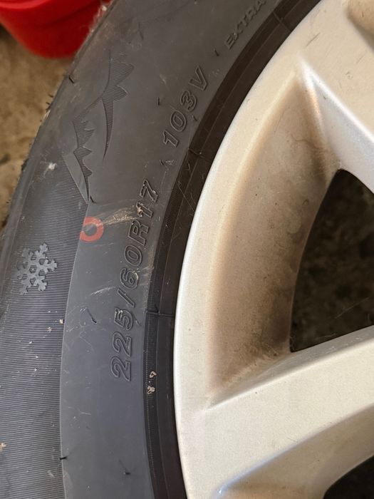 Roată rezervă BMW originală R17, 225/60 R17 Goodyear UltraGrip, jantă aliaj, stare bună