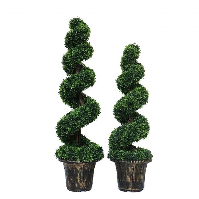 Домашний садовый декор, большой Топиар, бонсай, дерево, зеленые листья