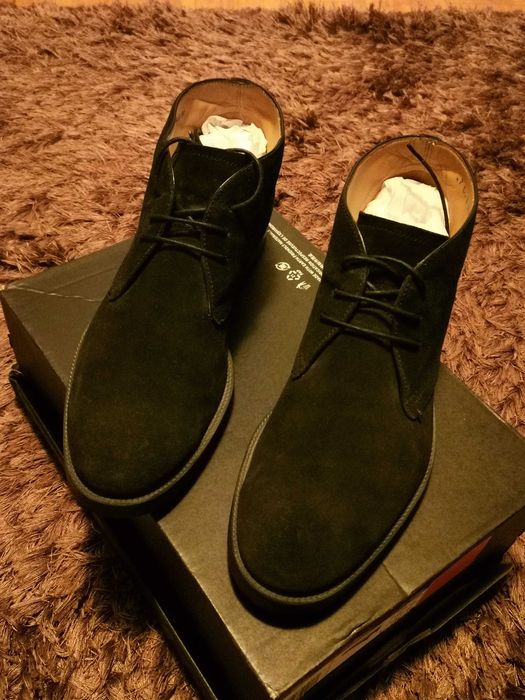 Ghete originale BALLY ,negre ,piele intoarsa moale,mar 41, 10/10