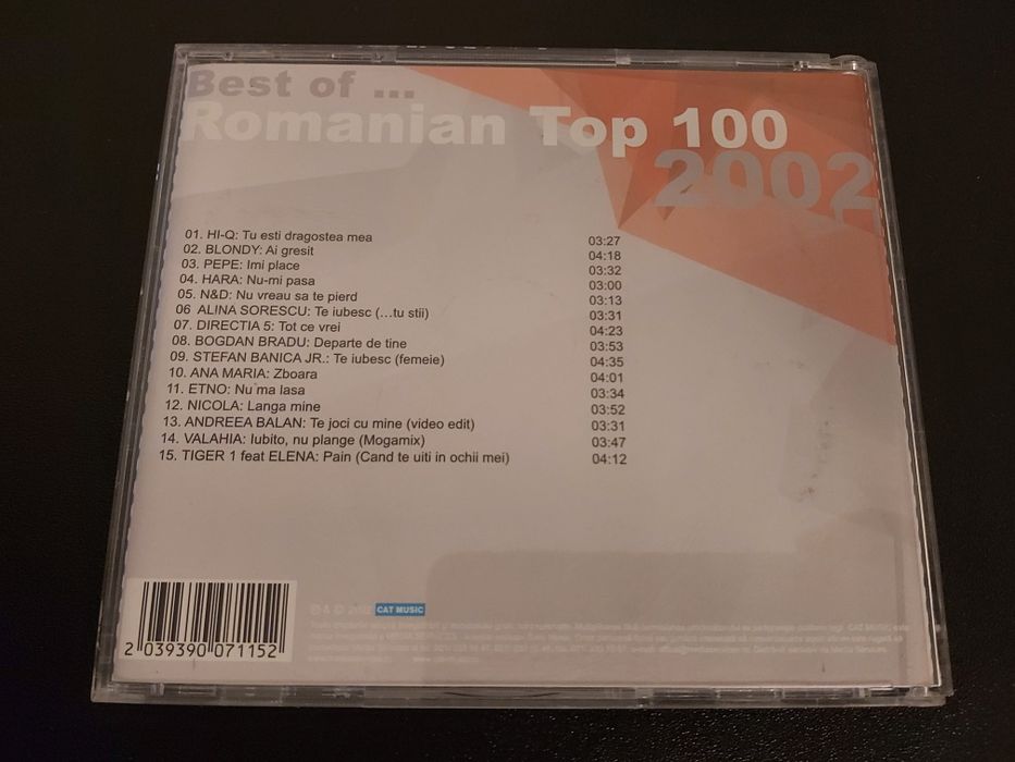 Cd Original Best of... Romanian Top 100 2002 vol. 1