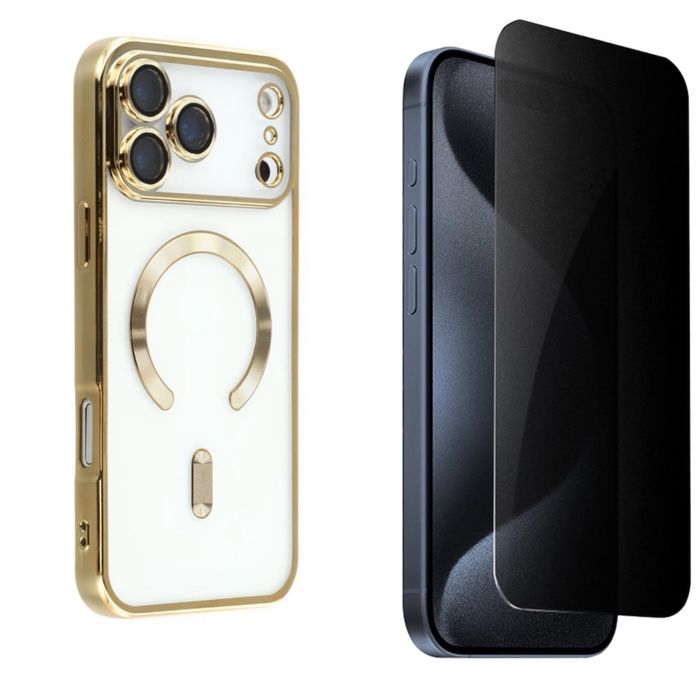 Iphone 17 AIR PRO MAX Husa Defender Magsafe + Folie Sticla Privacy D+