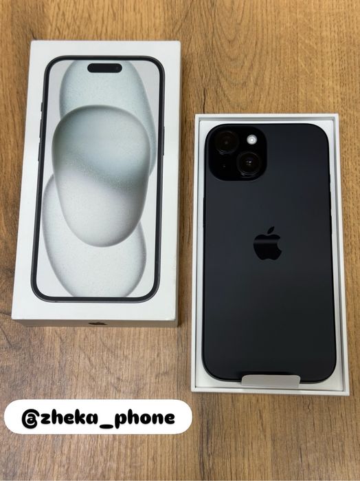  iPhone 15 5G 128gb HX/A EAC black аккум 100% 44 цикла на офиц.гарант