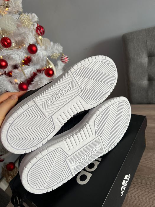 Мъжки черни кожени маратонки Adidas