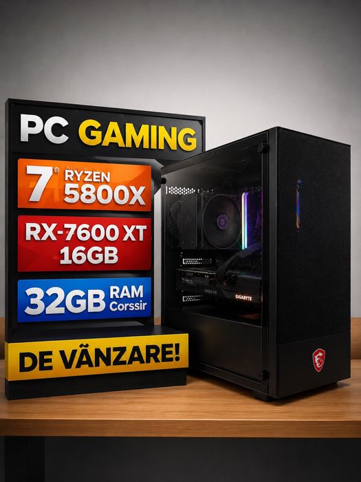 PC GAMING– 16GB VRAM / 32GB RAM / Ryzen 7 /Gpu 16GB