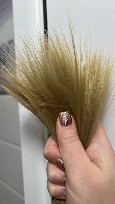 Естествен Косъм екстеншъни - медено русо 60см