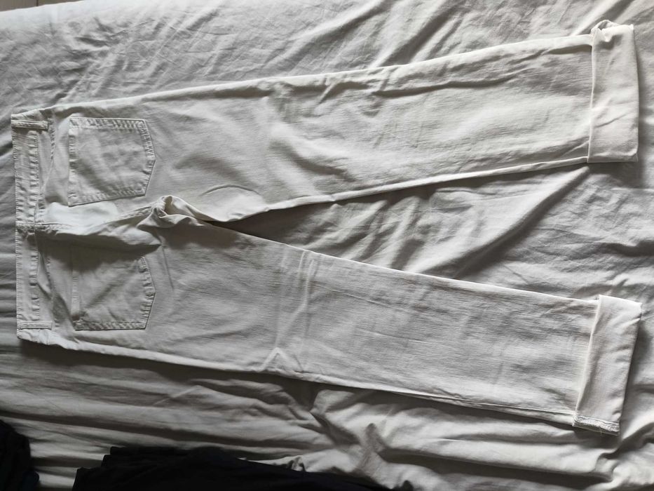 Blugi Zara jeans denim white black Label Straight preppy Size 31wx33l