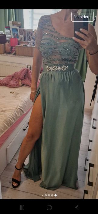 Rochie verde Bby, marimea xs, 34