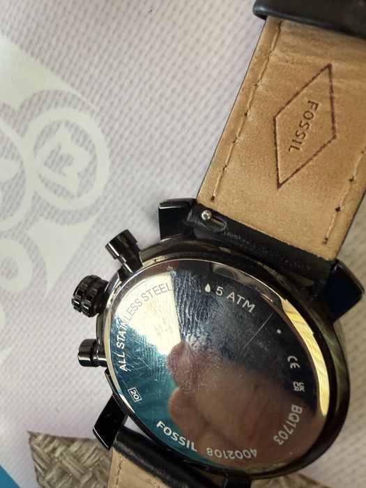 Ceas fossil original cu curea din piele